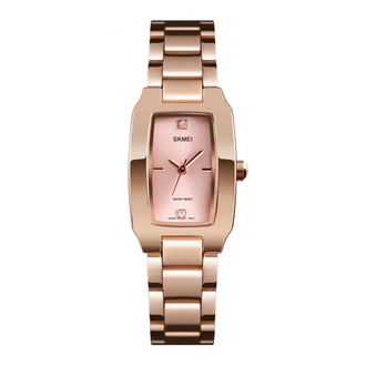 SKMEI 1400 Rose Gold Stainless Steel Analog Watch For Women - Rose Gold